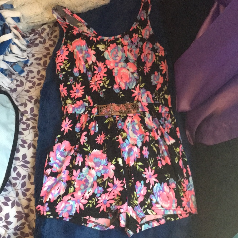 Flowered romper